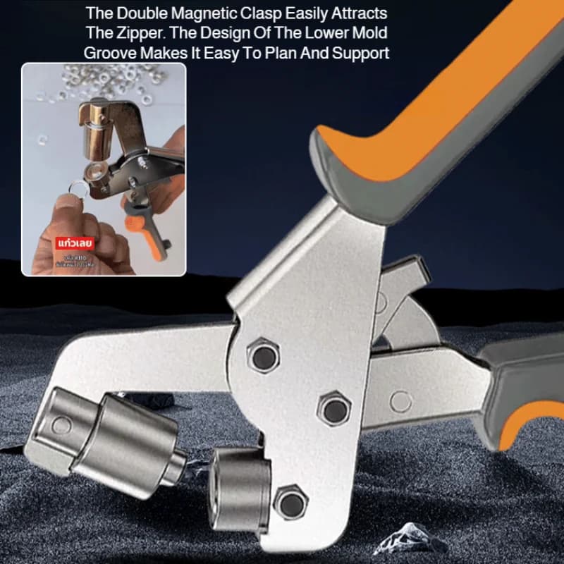 Pinza Manuale per Installazione Occhielli e Fori, Kit Pinza per Occhielli da 10mm, Pinza per Rivetti Metallici per Fori d'Aria, per Cucito e Artigianato Fai-da-te