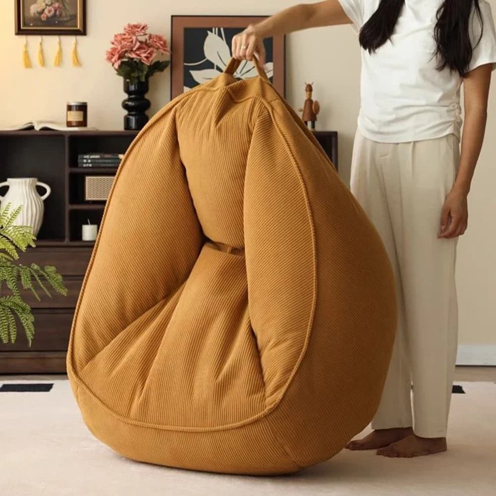 Divano a sacco pigro Divano gigante confortevole con imbottitura poggiapiedi inclusa Divani soggiorno Camera da letto Tatami Mobili per la casa