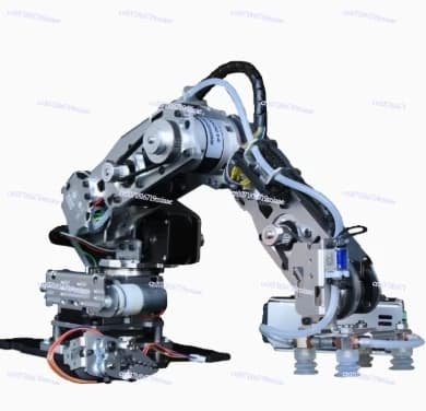 Braccio robotico passo-passo a 4 assi con motore passo-passo pompa a ventosa per Arduino 2560 Robot Kit fai da te Industriale 4 Dof Modello in metallo Artiglio