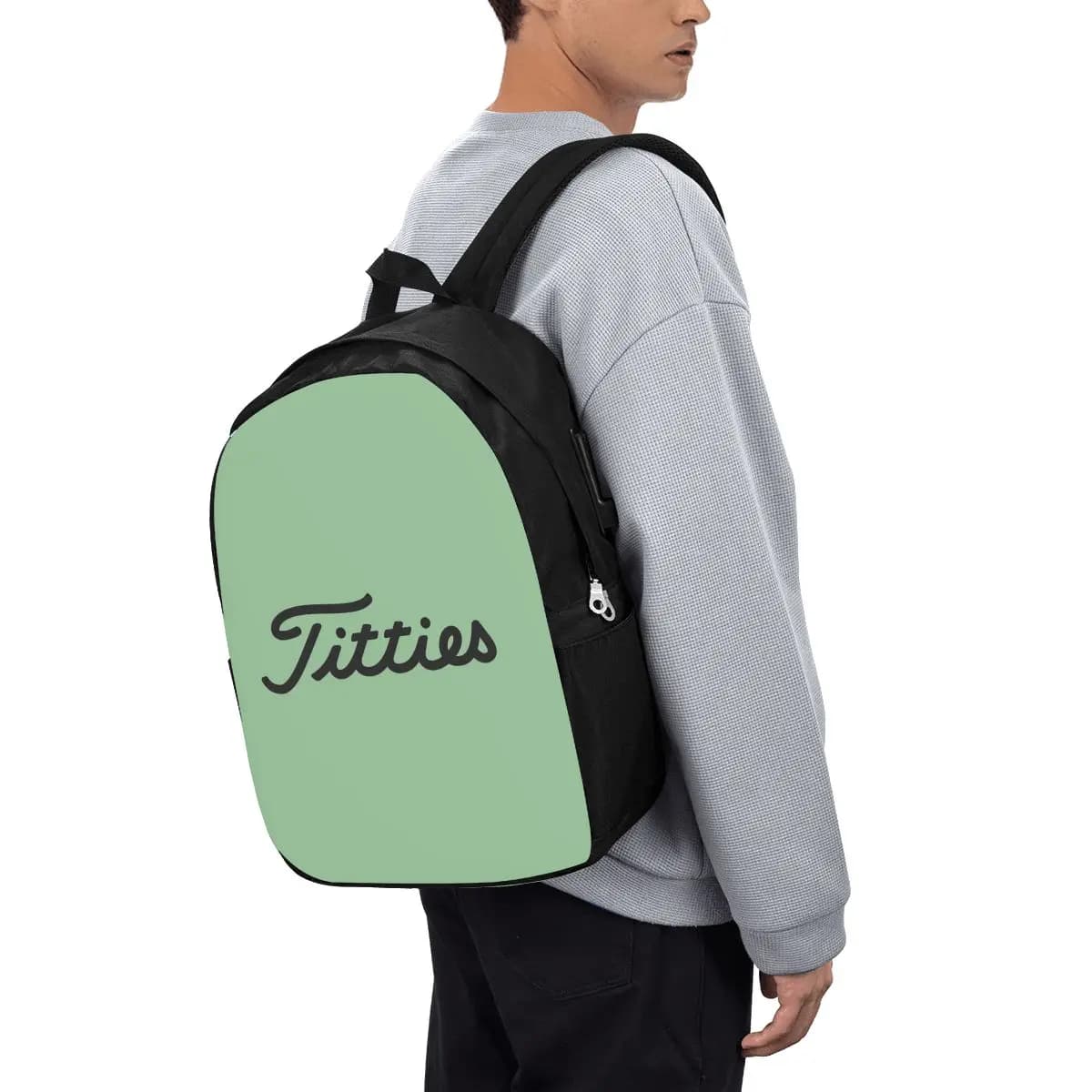 Titties Golf Ball Backpack Borsa da viaggio per notebook Borsa per computer Borsa da scuola per studenti universitari Borse a tracolla per laptop per uomo e donna