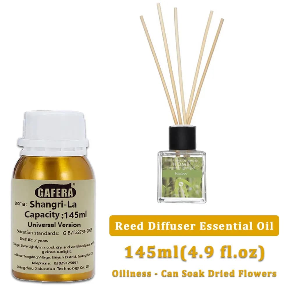 GAFERA 145ml (4.9 fl.oz) Olio Essenziale Aromaterapico Senza Alcool Serie Cedar Shangri-La Hotel, Olio Sostitutivo per Diffusore di Aromi