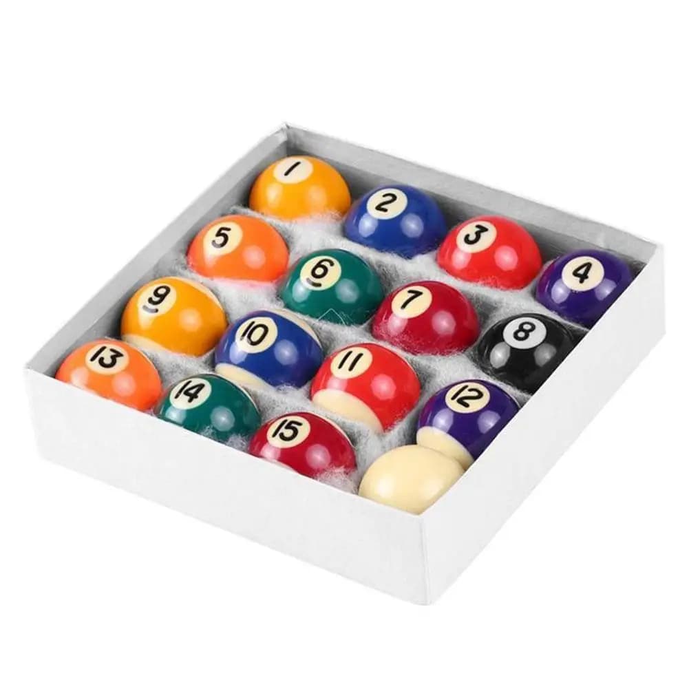 Set di palline da biliardo per bambini da 25 mm Set completo di palline da stecca da biliardo piccole in resina