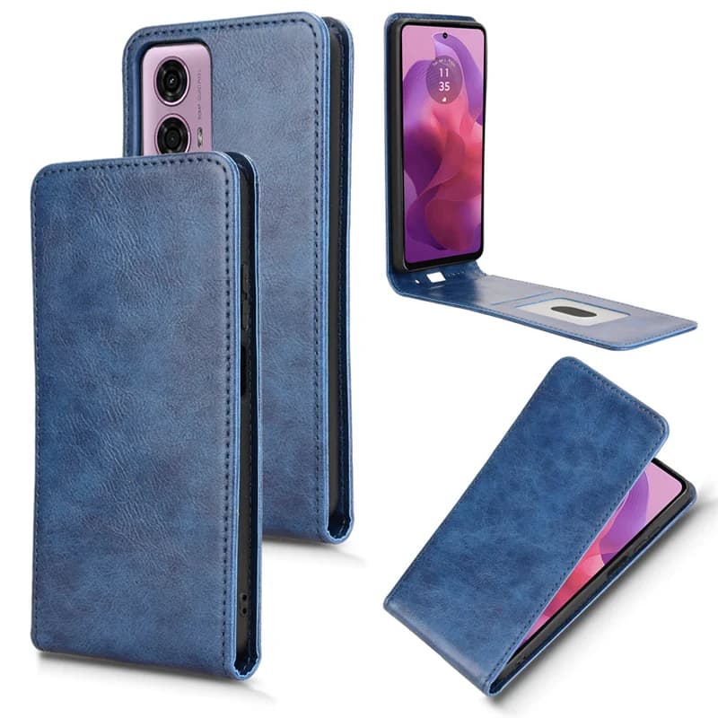 Luxury Phone Cover For Motorola Moto E14 Vertical Flip leather Case For Motorola Moto E14 Case Premium Wallet Retro Cover