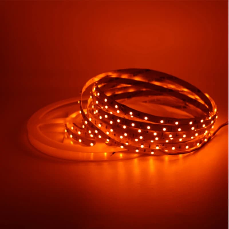 DC12V 2835 LED Strip LED Car Interior Decoration Light cablaggio striscia al Neon per Auto fai da te flessibile luce ambientale con luce arancione