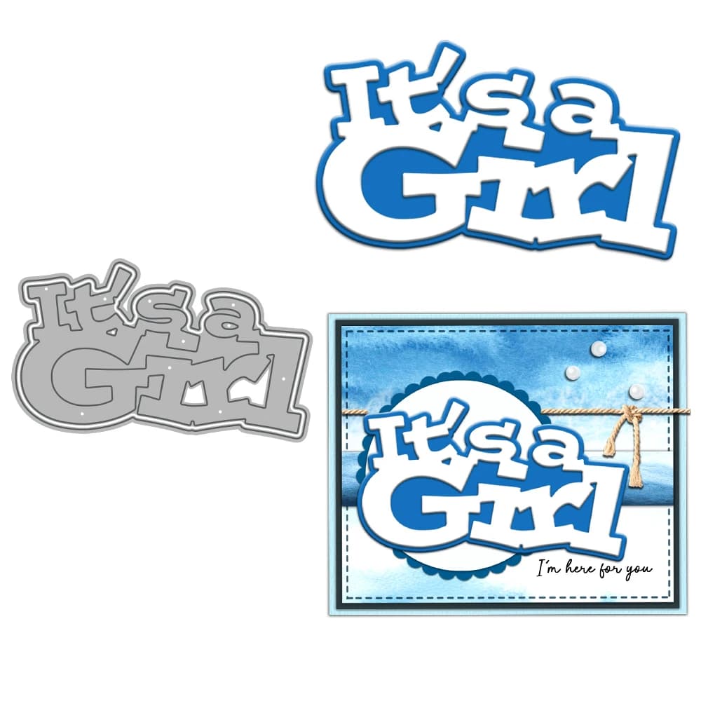 MangoCraft it's A Girl Mini fustelle fai da te Scrapbooking forniture stampi in metallo stampo per coltelli per la creazione di carte album Decor