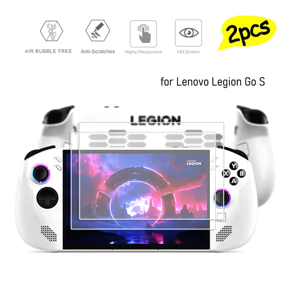 Proteggi schermo da 2 pezzi per Lenovo Legion Go S Durezza Pellicola in vetro temperato Protezione antigraffio Full HD Console di gioco GoS