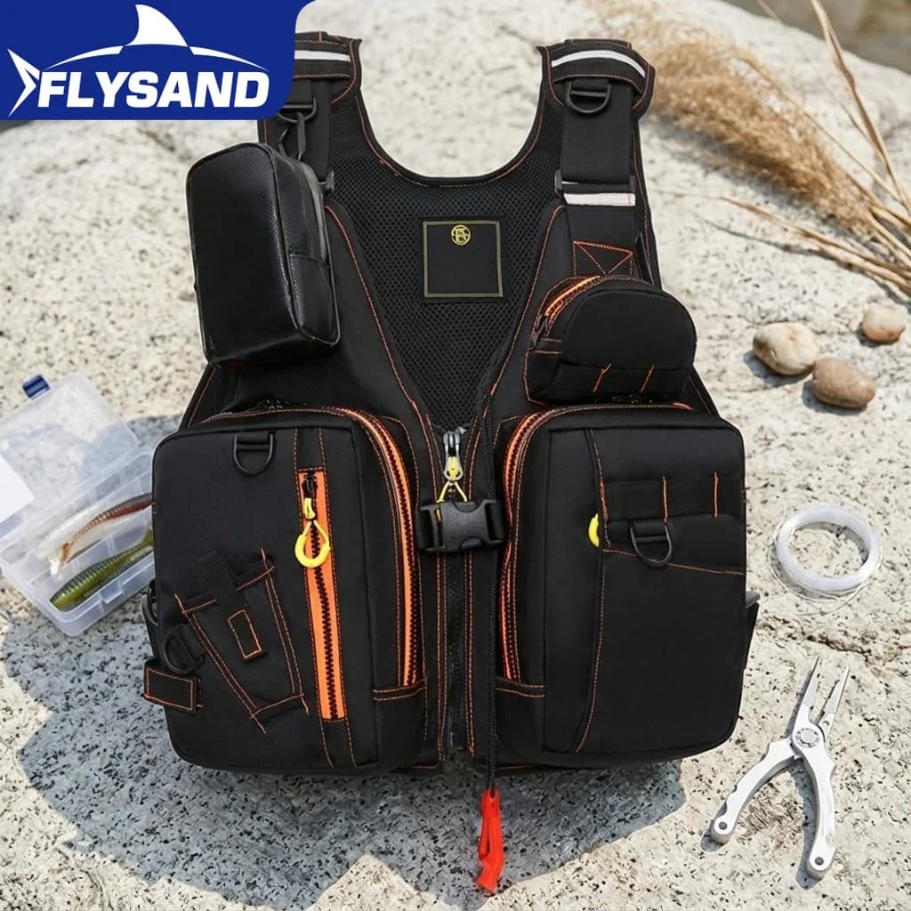 Gilet da Pesca Multifunzionale Galleggiante con Tasche Portaoggetti, Essenziale per la Sicurezza all'Aperto