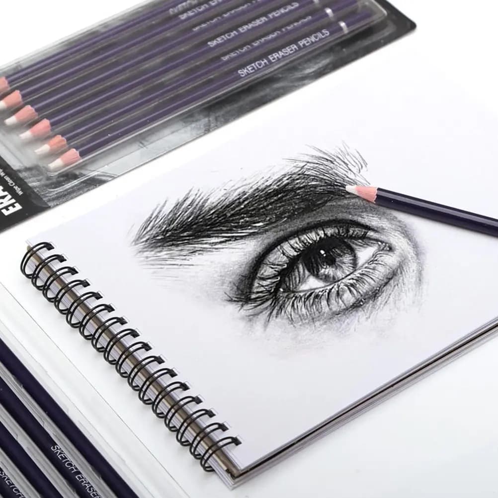 Set di 6 Gomme per Disegno, Gomme per Matite, Evidenziatori per Schizzi, Materiali Artistici per Studenti, Gomme per Disegno