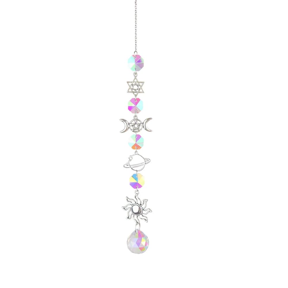 A20F-Crystal Wind Chime Sun Catcher Diamond Prisms Pendant Dream Catcher Rainbow Chaser Hanging Drop Home Garden Decor
