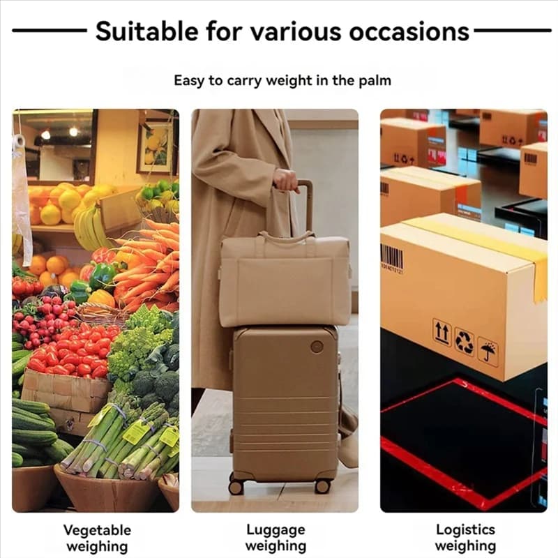 TFORU-Bala per bagagli digitale portatile Bilancia per bagagli digitale 3 in 1 da 50 kg/110 libbre - Misurazione precisa con "Kg, Ib, Oz, G"