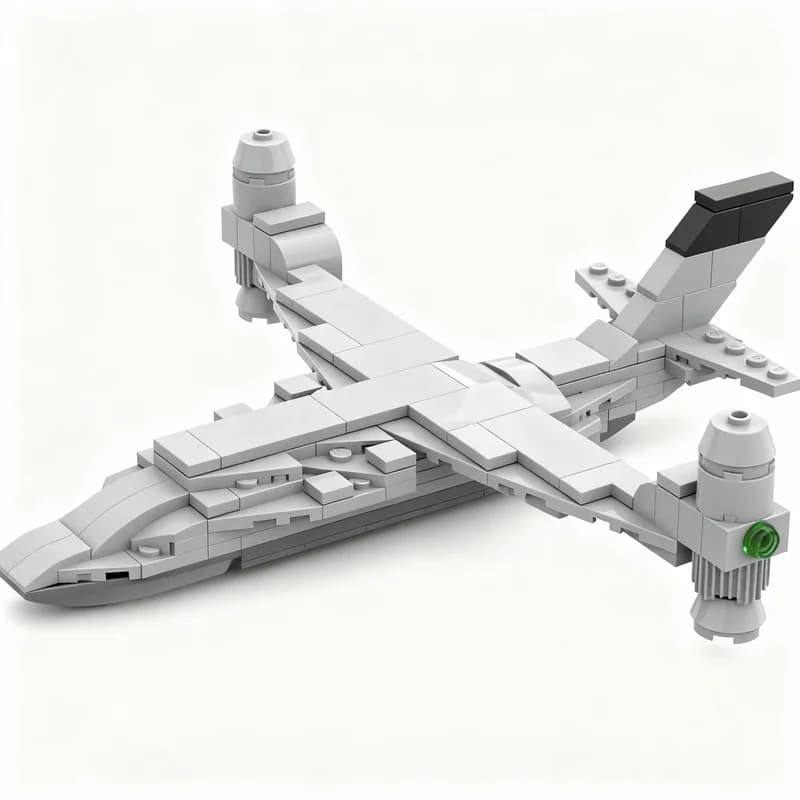 136pcs MOC Futuristic VTOL Interceptor Drone City Airport Model Building Blocks Christmas Gift Toys Construction Collection