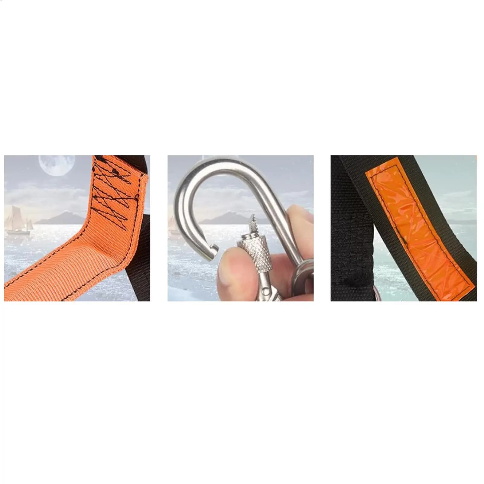 Rope Ladder For Boat 5 Step Portable Motorboat Rope Stair Folding Boat Ladder For Marine Yacht Kayak Pontoon Canoeing Fishing