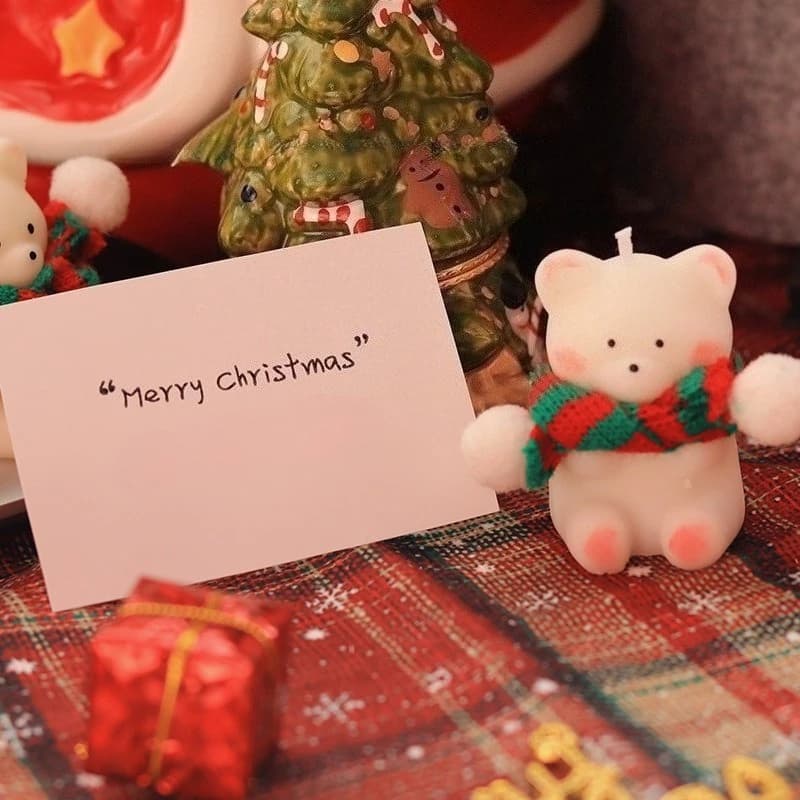 1pc Natale Aromaterapia Candela Ornamento Regalo Vigilia Di Natale Orso Regalo Compagno Di Casa