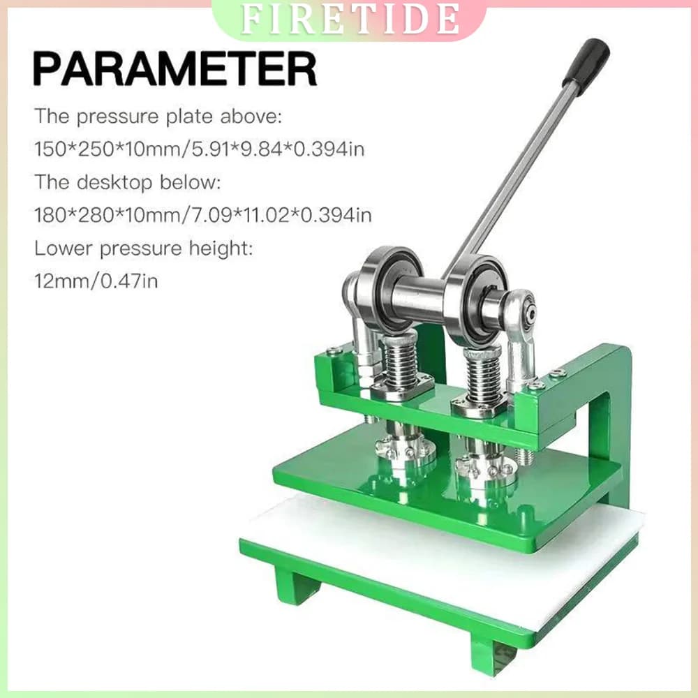 Manual Die Cutting Machine, Small Stamping Press for Leather Fabric Paper, Hand Punch Press 150x250mm
