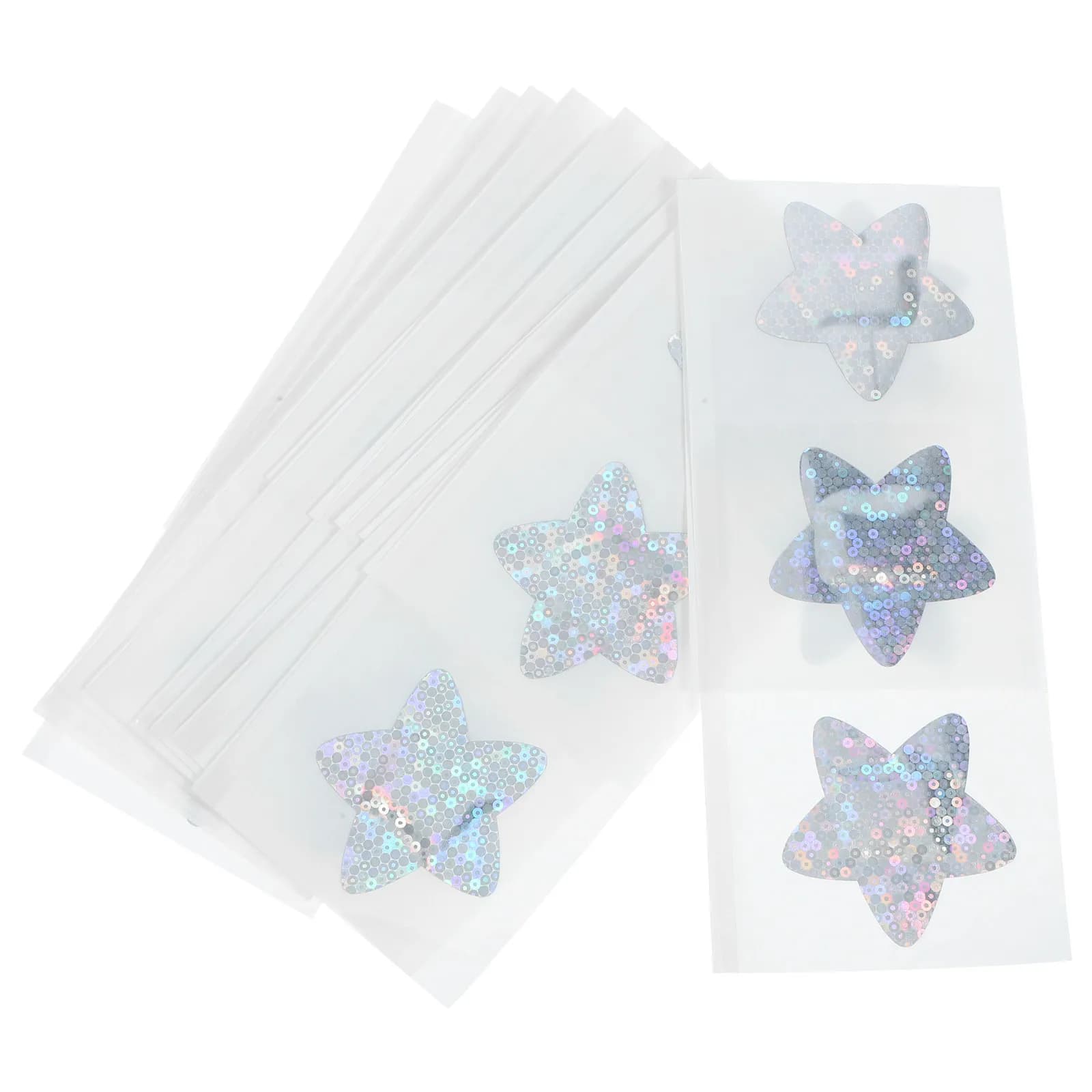 50 Pezzi Cerotti Adesivi Glitterati a Stella, Traspiranti, in Tessuto, per Primo Soccorso, per Bambini e Adulti, Protezione Ferite Portatile da Viaggio, Piccoli