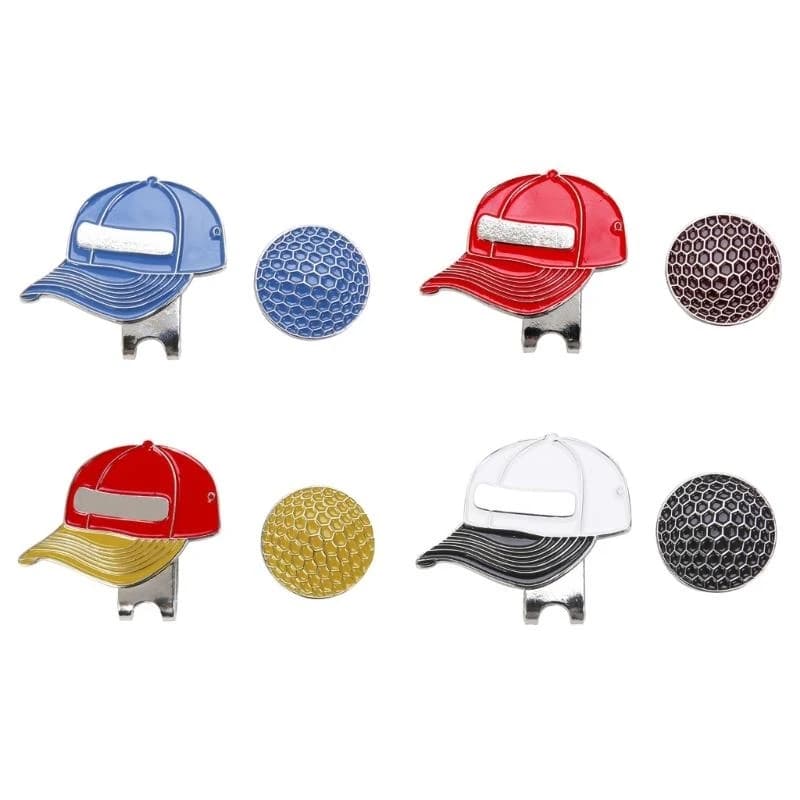 Golf Hat Clips Golf Ball Marker Holder for Golf Gloves Hats Bags Hat Visors Belt Easy to on & off