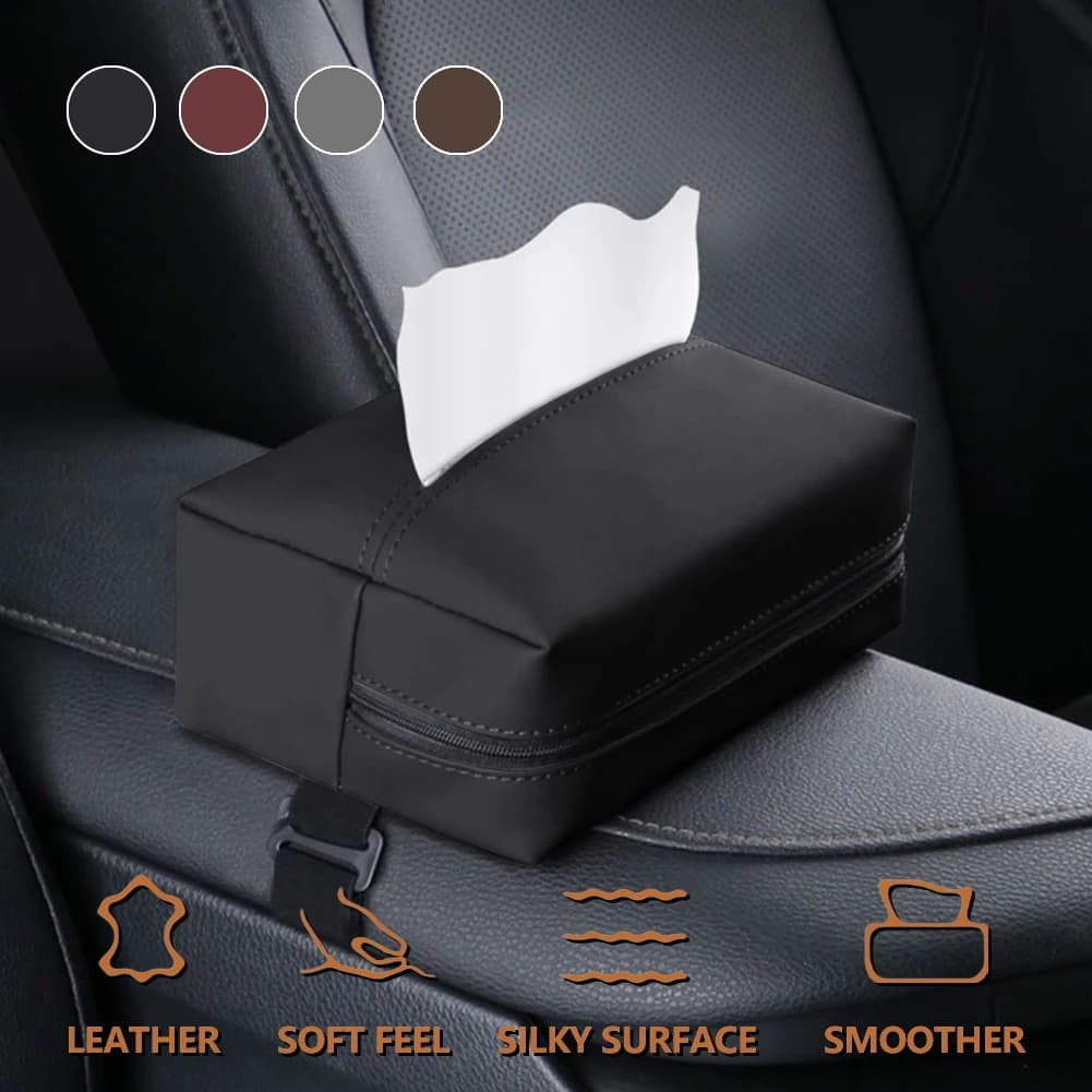 For Mercedes Benz C&E W205 W206 W211 W212 W213 W214 Leather Car Tissue Box Armrest Box Cover Sun Visor Seat Back Hanging Type