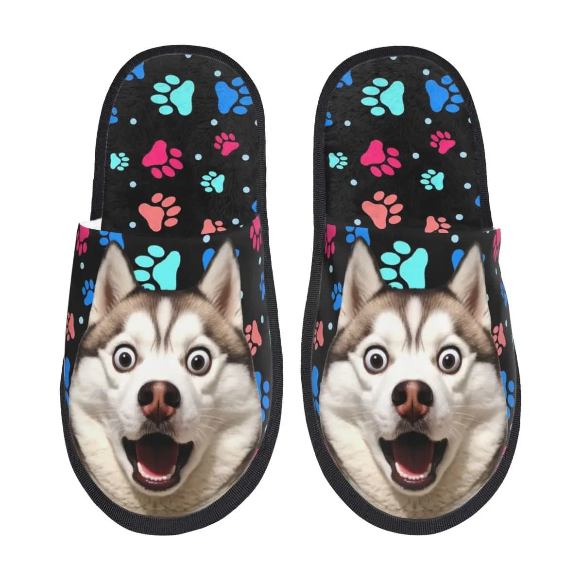 Pantofole Personalizzate con Meme del Viso del Tuo Cane o Gatto, Ciabatte Comode in Memory Foam per Amanti degli Animali