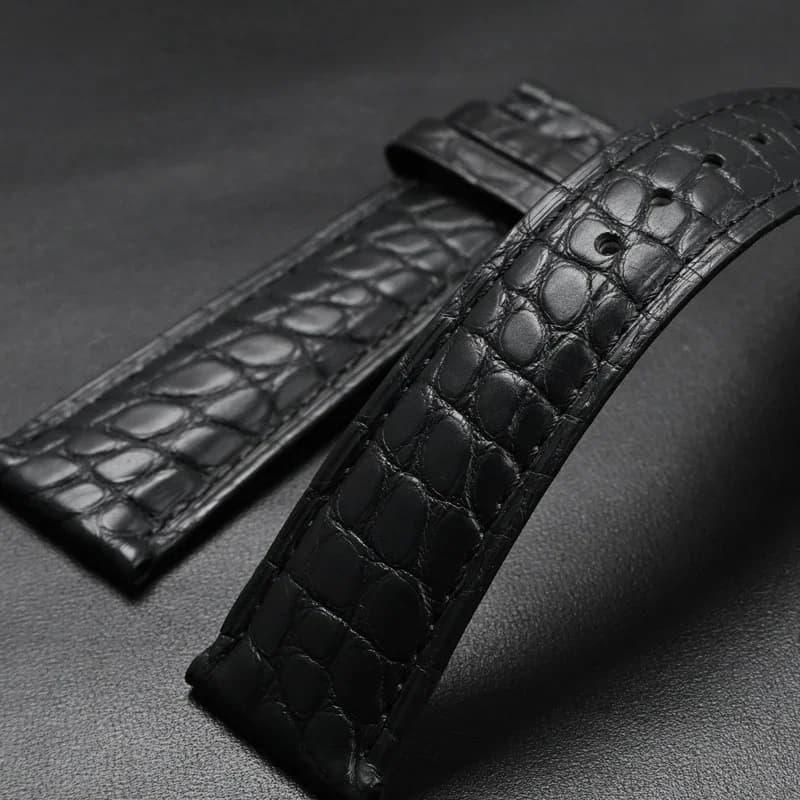 Crocodile leather strap 12/13 / 14 / 15 / 16/17/18/19/20/21/22/23/24mm Men Women's Butterfly Buckle Working Watch Strap in genuine leather