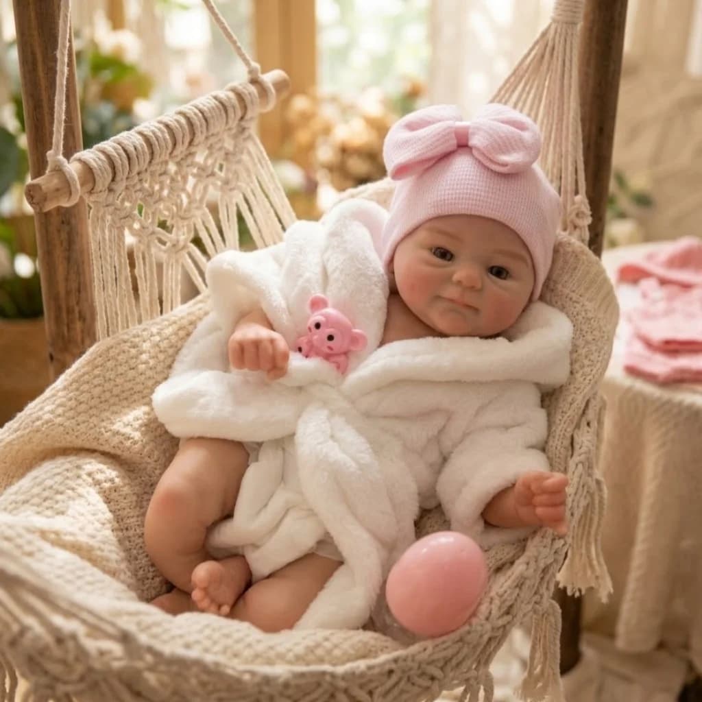 AnjoDoll 2 set di vestiti 13 pollici bocca aperta in silicone Coco Bebe ragazza/ragazzo lavabile bambola neonato giocattolo regali ideali Corpo De Silicone