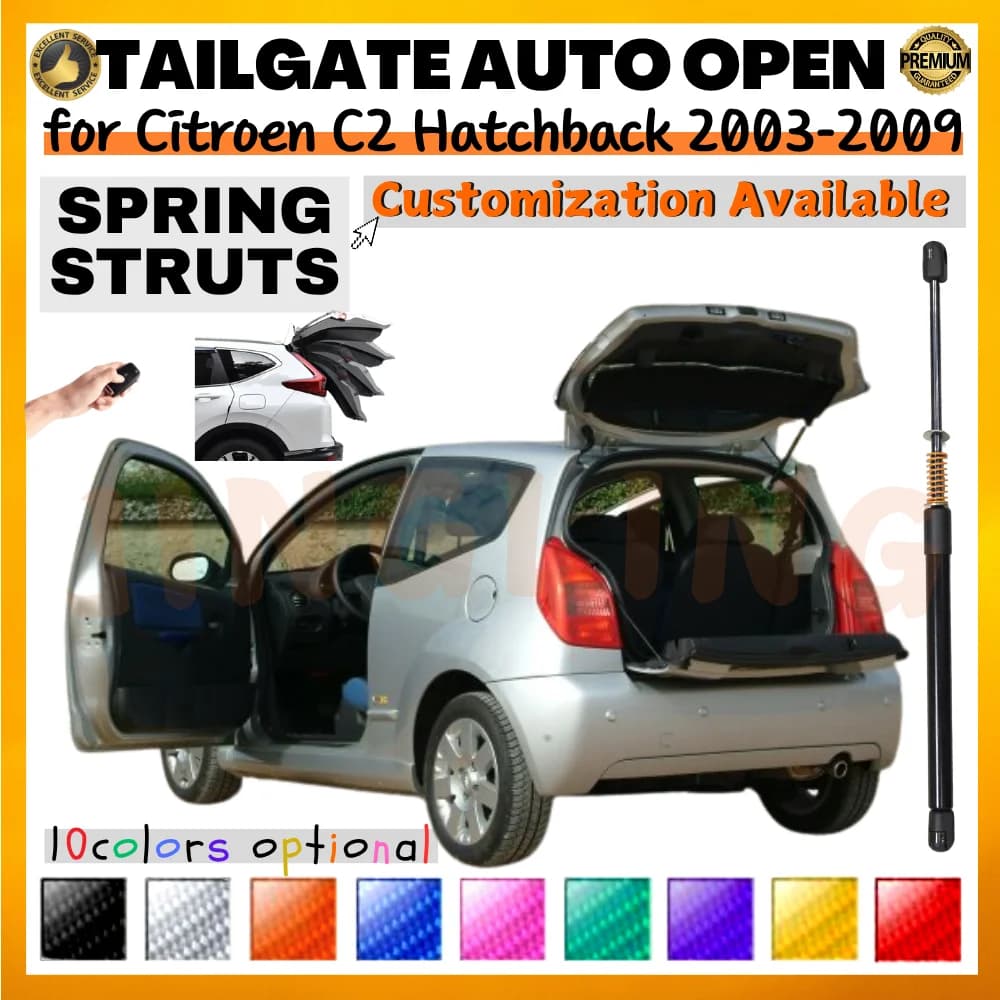 Qtà(1) Puntone per bagagliaio con molla per Citroen C2 Hatchback 2003-2009 Portellone posteriore Boot Ascensore Supporto Ammortizzatore Ammortizzatore