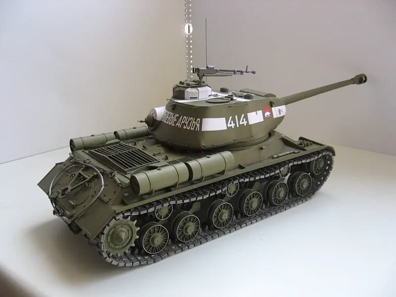 Scala 1:25 WW2 Iosif Stalin 2 (IS-2) Carro pesante Artigianato fai da te MODELLO DI CARTA KIT Puzzle Giocattolo fatto a mano FAI DA TE