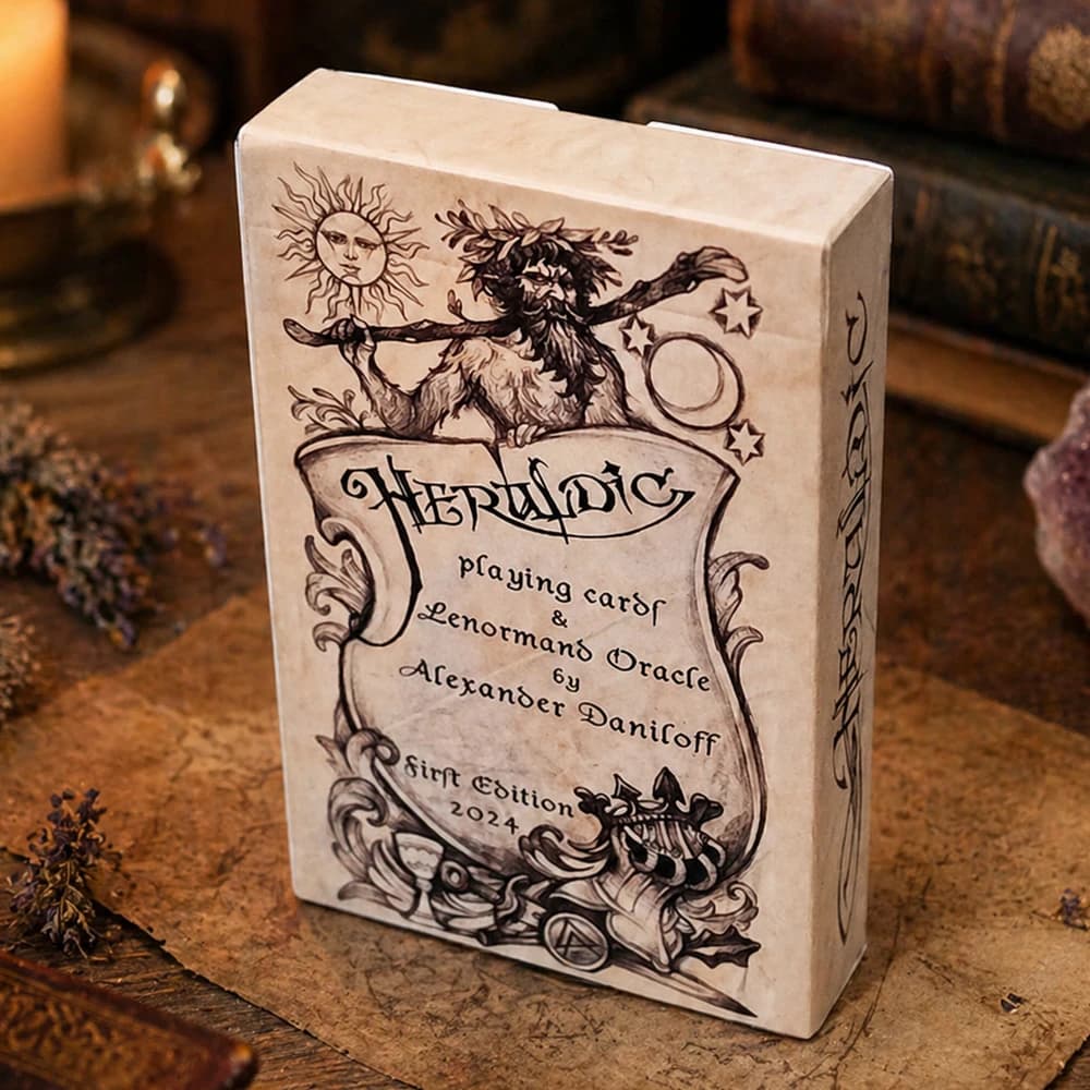 Carte da Gioco Elogiabili - 38 Carte Oracolo Lenormand Disegnate a Mano per Divinazione e Collezionisti - Cartoncino a Doppia Goffratura