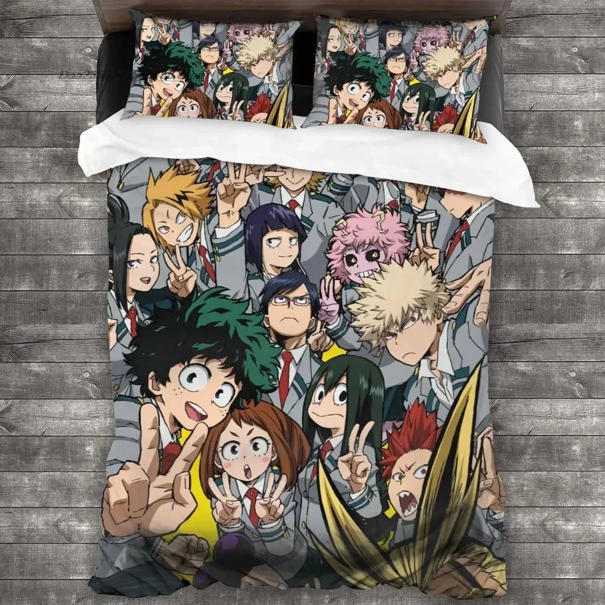 Moda 3D Stampa Anime My Hero Academia Set biancheria da letto Singolo Twin Completo Queen King Size Set copripiumino per camera da letto per ragazzi adulti