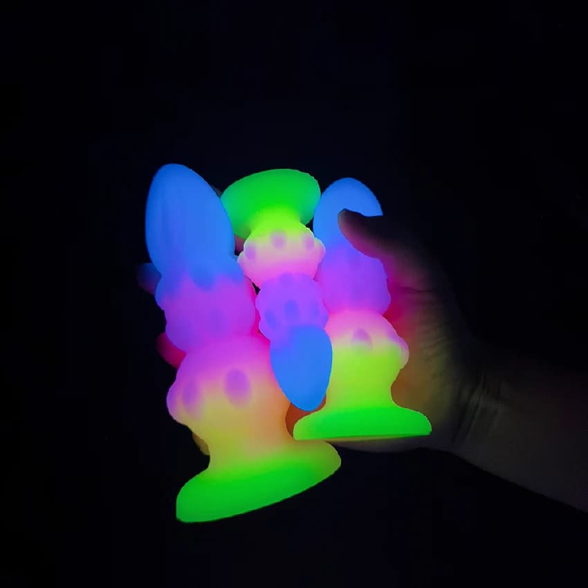 Silicone Luminous Anal Beads Butt Plug Functions As Anus Trainer Prostate Massager Adult Sex Toy For Women And Men Enjoyment