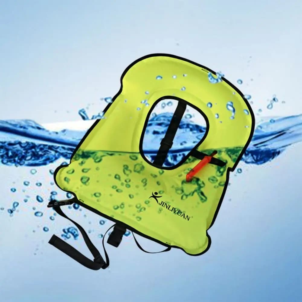 Inflatable Inflatable Swim Vest Outdoor Safety Diving Snorkeling Swimming Jackets Lightweight Adjustable Swim Life Saving Vest