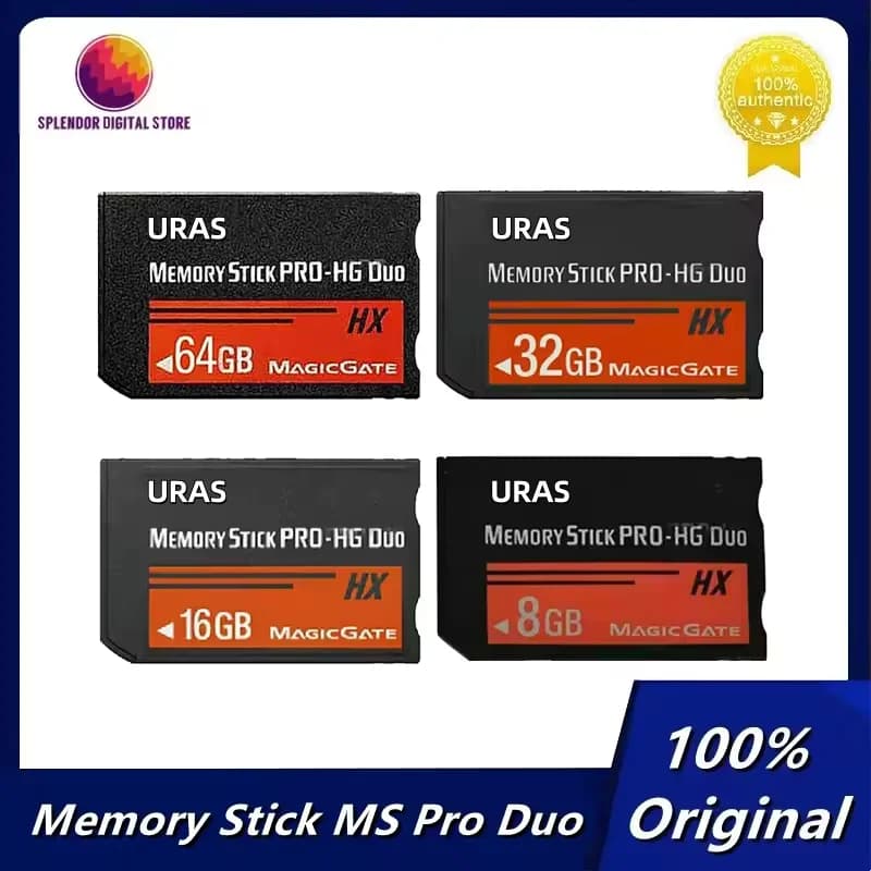 Originale 8GB 16GB 32GB 64GB Memory Stick Pro Duo HX Game Flash Card per Sony PSP Cybershot Camera