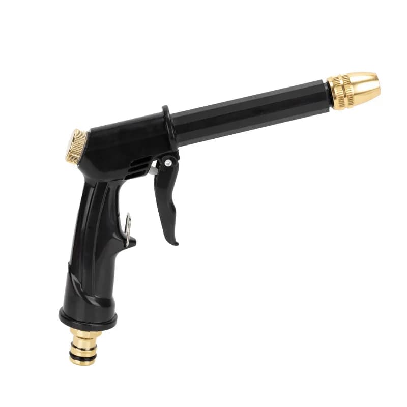 Metal Water Spray Nozzle Brass Garden Hose Gun Car Wash Jet Sprayer Adjustable Flow Lawn Watering Home Cleaning Tool