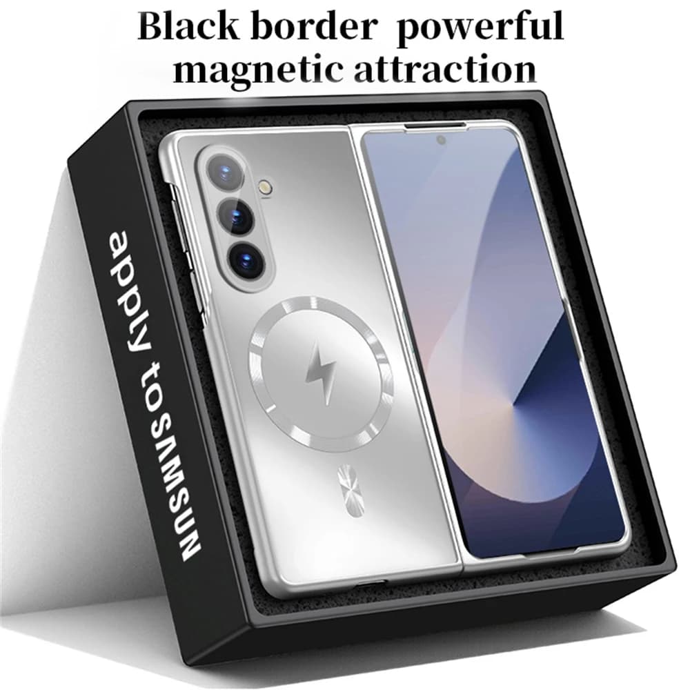 Luxury For Magsafe Wireless Charging Opaque Gillato AG Case For Samsung Z Fold 7 6 zfold 5 4 3 5G Full Cover Protection Back