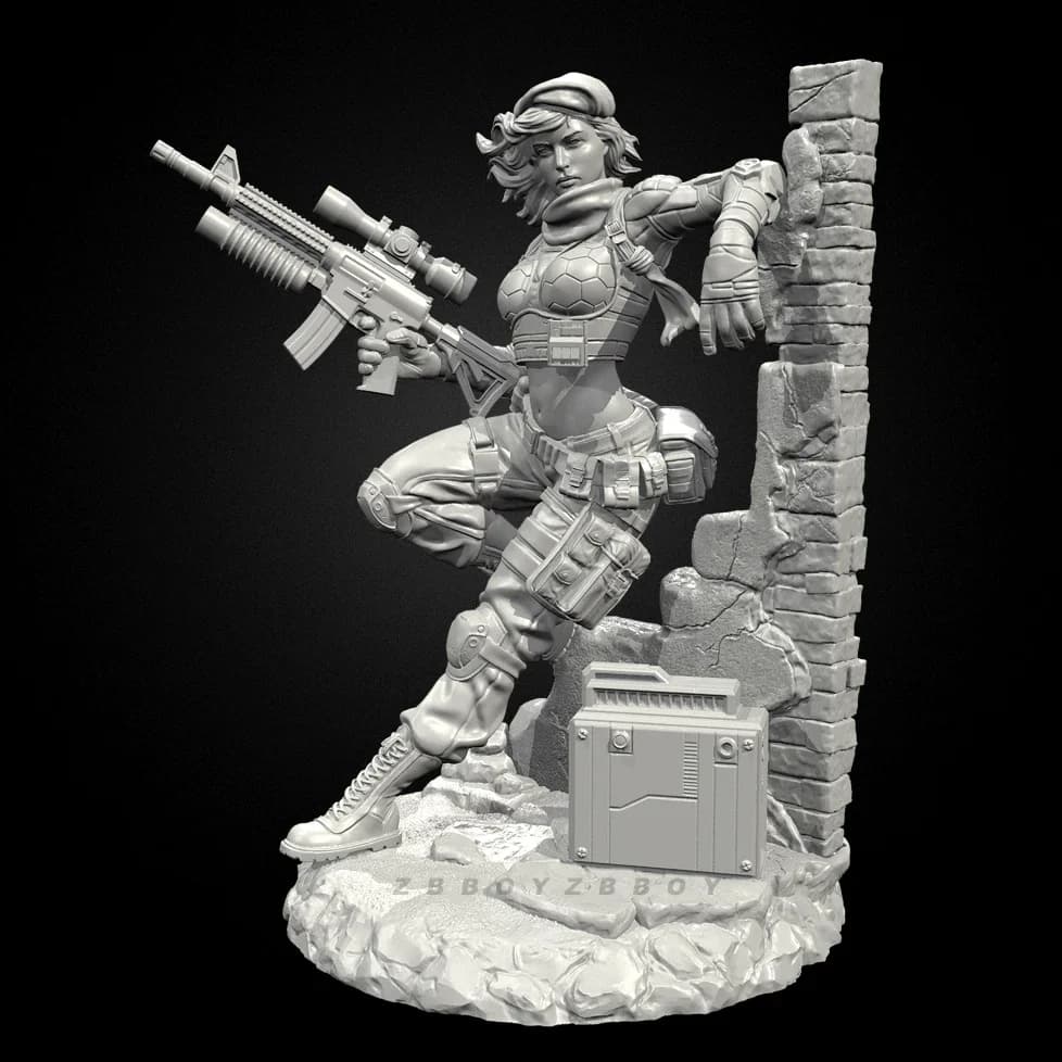 L'altezza dell'uomo 38mm 50mm 75mm Kit modello in resina figura bellezza incolora e stampa 3D autoassemblata TD-7257/3D