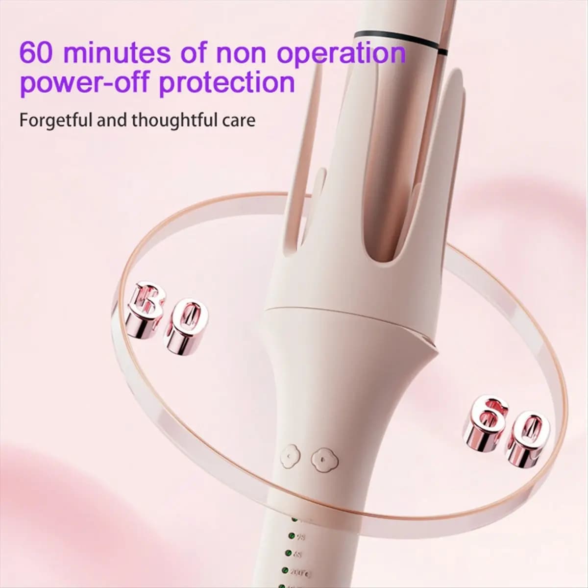 A10R automatic curling iron for domestic use with different spare heads and smoothing brush, American plug
