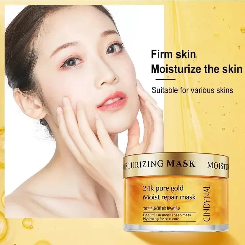 120g Cream For Face Collagen Anti Rugs Moisturizing Cream Anti Aging 24k Gold Mask For SleepingNutrient Viso Care