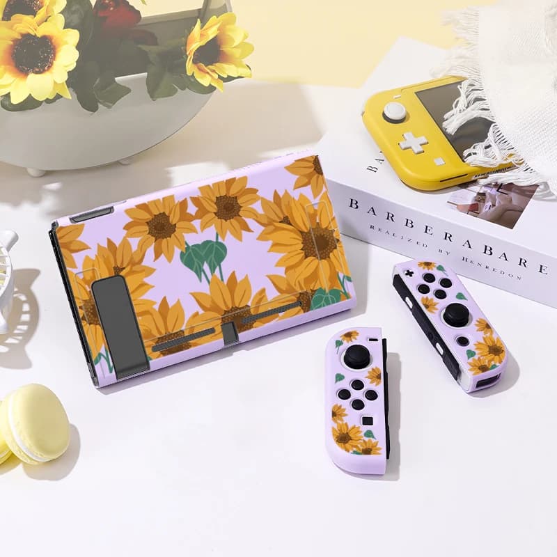 Custodia protettiva per paraurti Sunflower Harvest per Switch Oled, cover sottile in TPU morbido per console Nintendo Switch, accessori per giochi NS