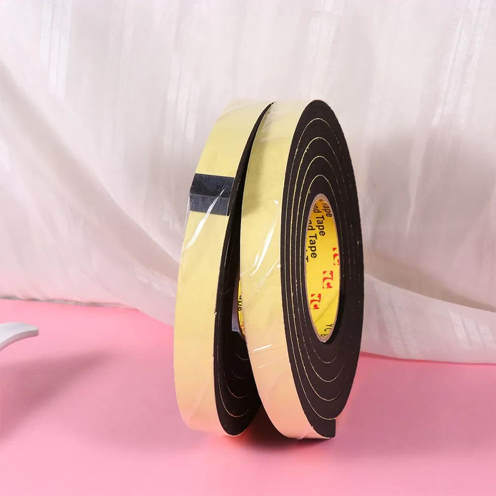 6Pcs Strong Adhesive Sponge Tape Door Draft Stopper Soundproof Blocker Under Door Seal Strip Noise Insect Control Exterior
