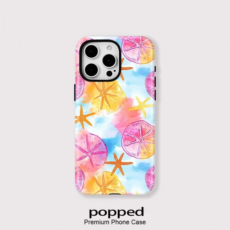 Colorful Starfish Phone Case for IPhone 16 15 14 Pro Max 13 12 17 Pro Max For Magsafe Wireless Charging Shockproof Cover