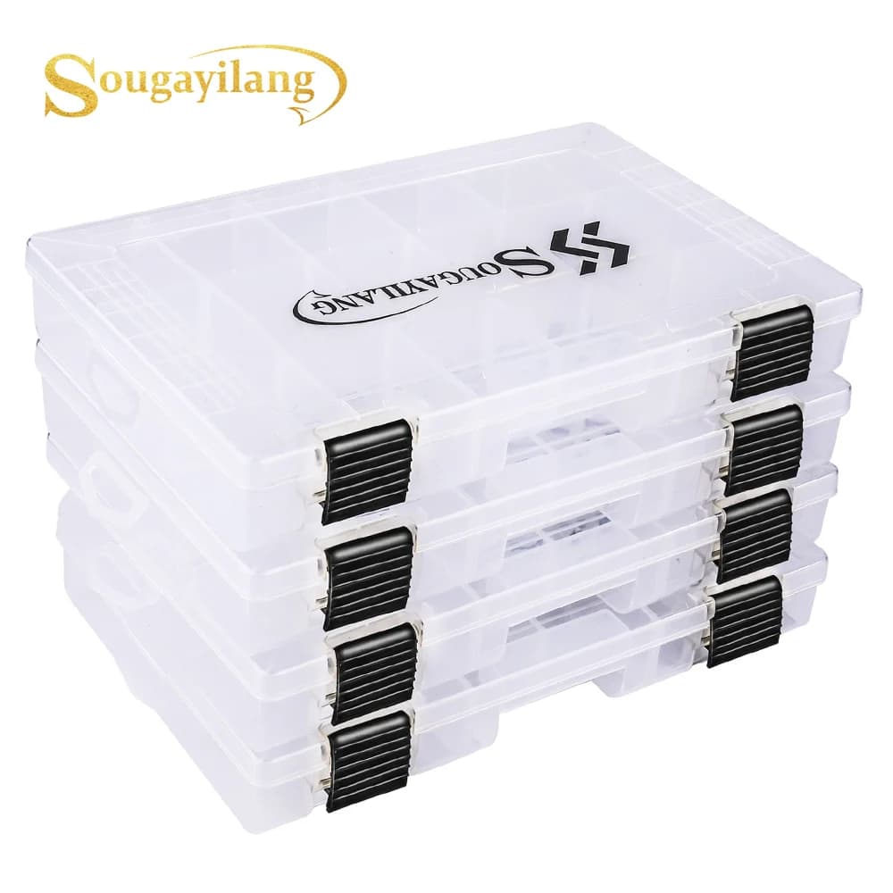 Sougayilang Fishing Tool Box 1/2/4 Pieces 3600 3700 Plastic Esche Storage Box Portable Fishing Equipment Suitable for a variety of baits