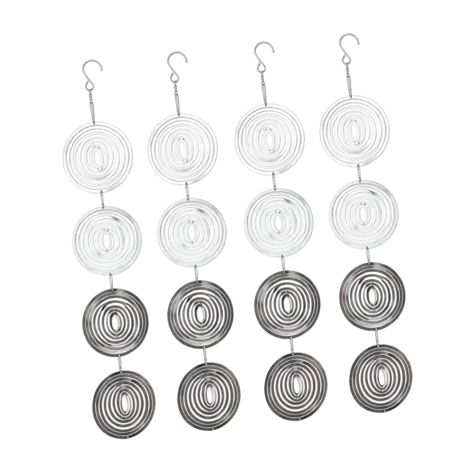 4Pcs Bird Deterrents for Outside 3D Wind Spin Winds Chime 360° Rotating Bird Scare Device for House Garden Lawn Outside Trees