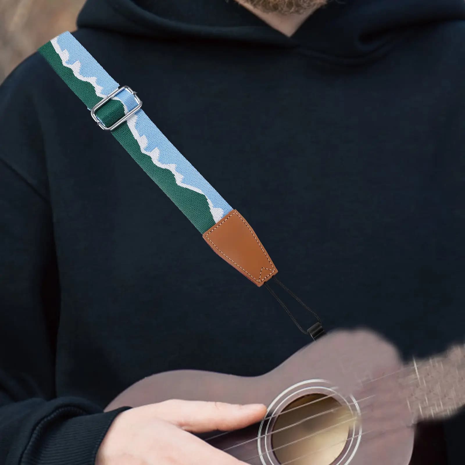 Tracolla per chitarra versatile e regolabile in nylon, morbida e confortevole, per protezione di strumenti come ukulele e basso, non danneggia il strumento, idea regalo