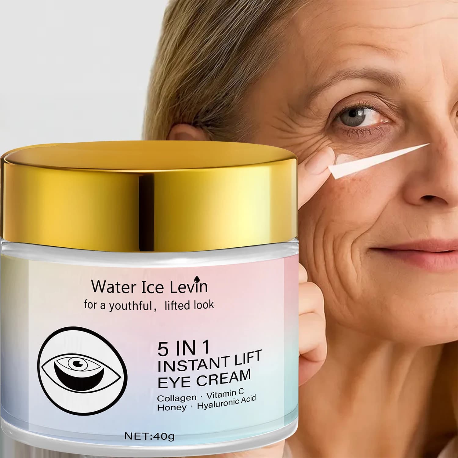 Crema per gli occhi, Antiossidante schiarente alla vitamina, Retinolo Nutrimento profondo, Formula complessa a essenza multipla, Texture leggera Facile assorbimento, Design alla moda