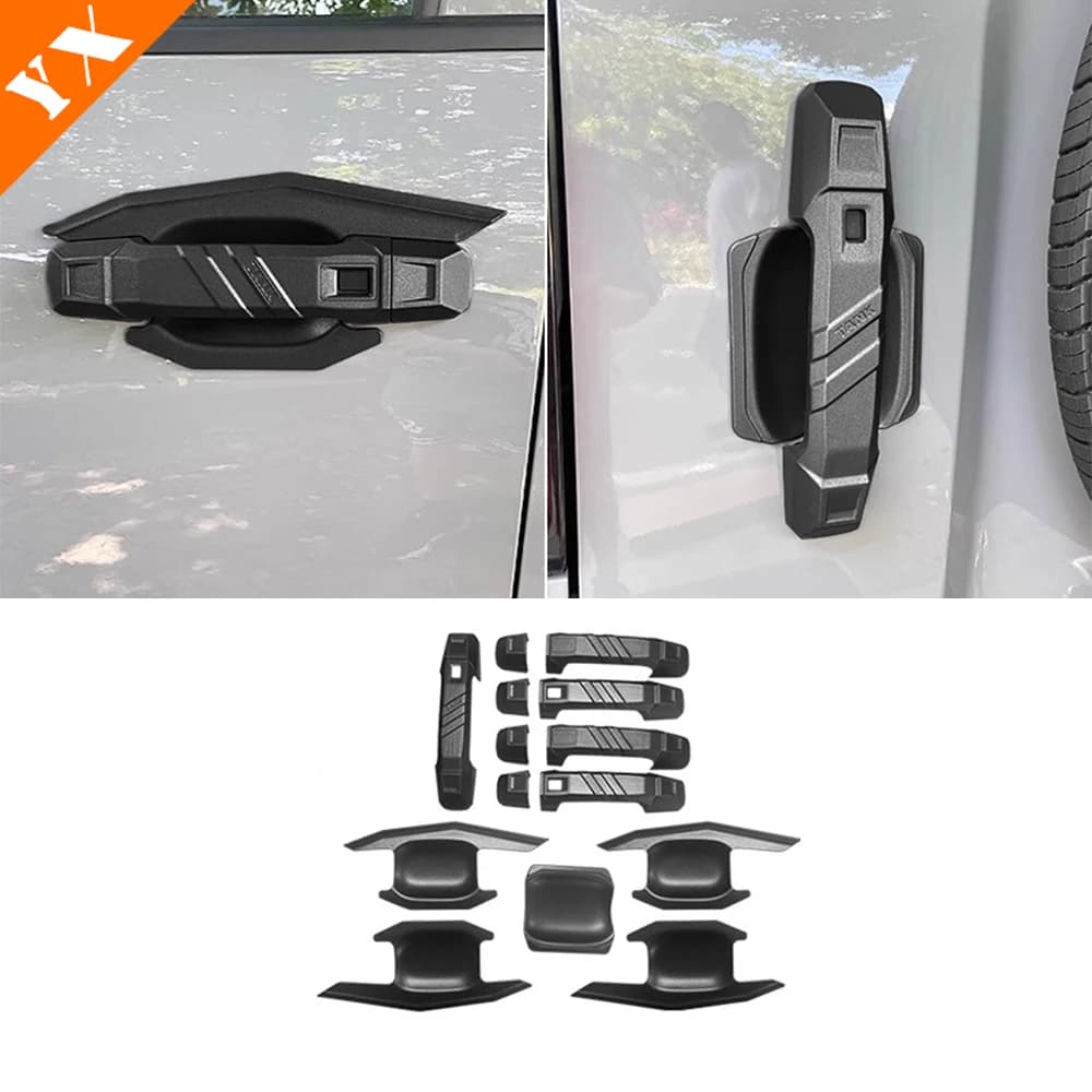 Per GWM Grande Muraglia WEY Serbatoio 300 2022 2023 Accessori Mech Style Grigio Nero Auto Maniglia Della Porta Protezione Maniglia Della Porta Telaio di Copertura Trim