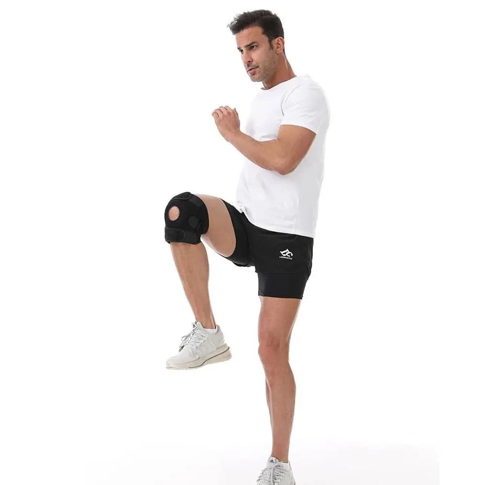 Supporto Elastico per Ginocchio, Protezione per Gamba, Ginocchiera Traspirante, Assorbimento degli Urti, Ginocchiera di Sicurezza, Supporto per Rotula, Fitness