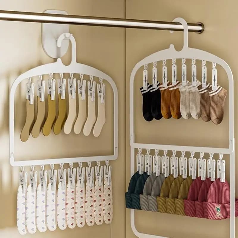 Multifunctional hanger Windproof design Plastic resistant for balcony drying X3UC