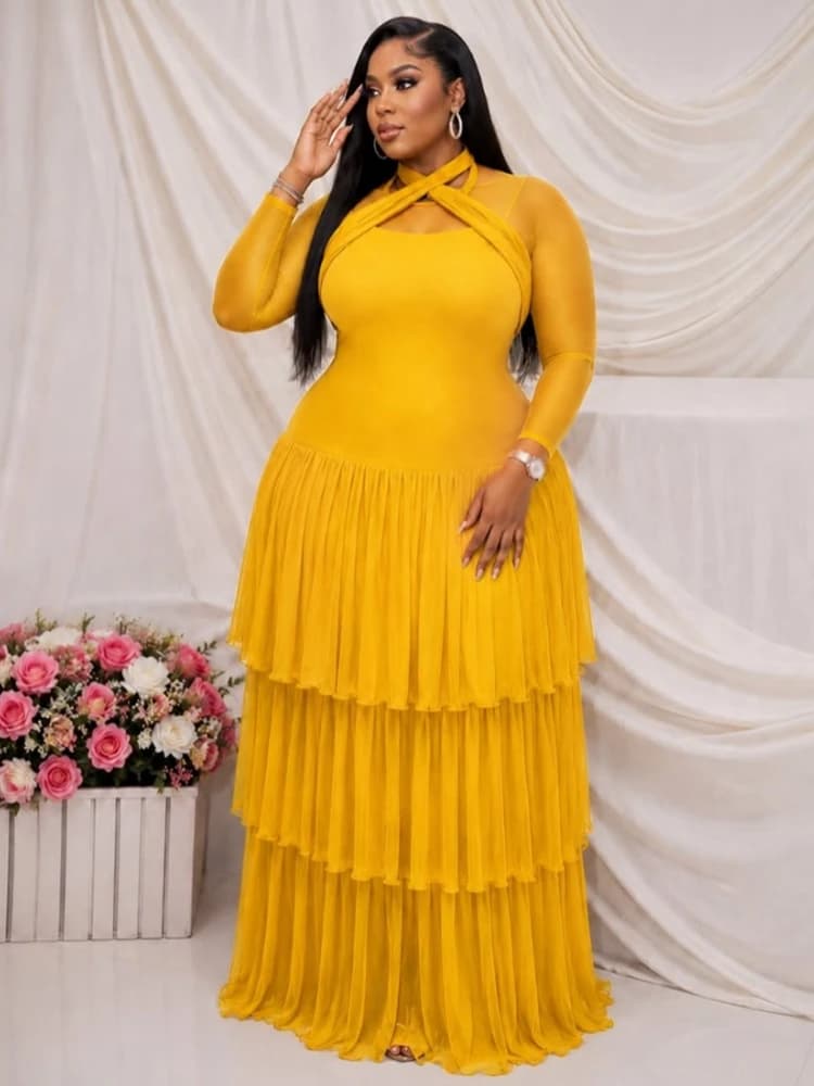 XL-5XL Plus Size Clothes Dresses Women Autumn Winter Robes Long Sleeve Street Style Casual 3XL Big Size Maxi Dress Oversized