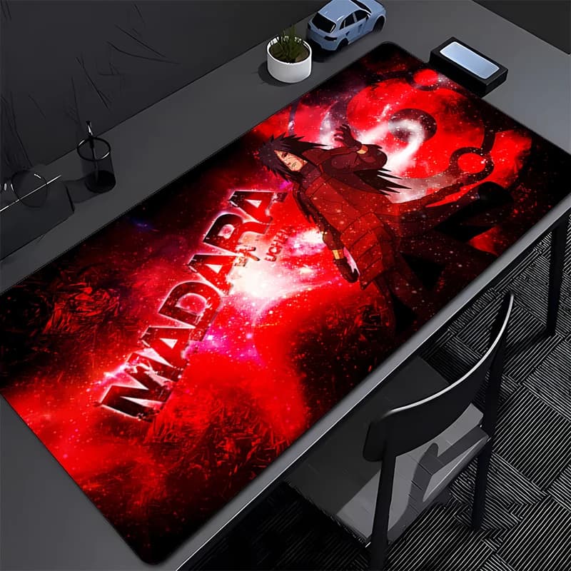 Tappetino per Mouse da Ufficio Naruto Madara Uchiha, Accessori per Gaming PC, Mousepad Esteso con Bordo Bloccato, Tappeto da Scrivania per Gamer