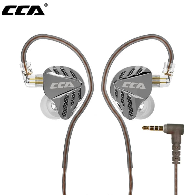 CCA FALCON Auricolari cablati con driver dinamico, cuffie stereo HiFi per musica e bassi, cuffie da gioco sportive con cavo staccabile a 2 pin