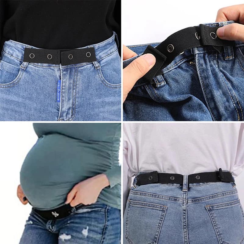 Cinture per donna elastico senza fibbia invisibile per cintura di Jeans senza fibbia cinture facili da uomo cintura elasticizzata senza problemi